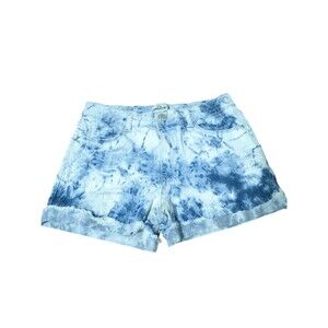 Girls Size 10 Tie Dye Blue & White Jordache Shorts Adjustable Waist